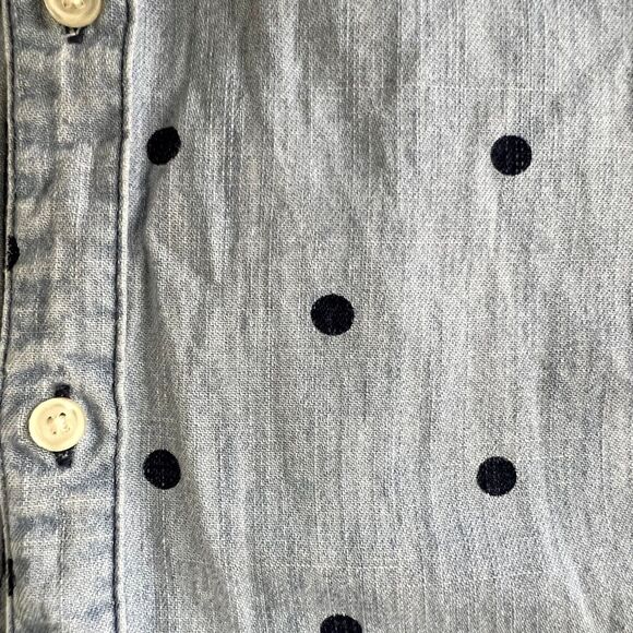 Old Navy Polka Dot Button Down Denim Shirt - Picture 6 of 9